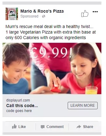 Facebook Micro Targeting Advert